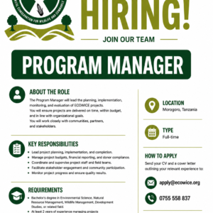 We are hiring Program manager