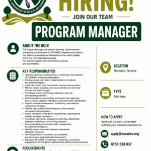 We are hiring Program manager